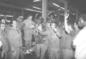Grève contre les licenciements à l’usine Simca de Poissy, juillet 1983 