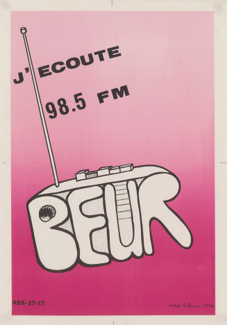Affiche publicitaire de Radio Beur