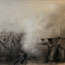 tableau"Le massacre des Polonais à Fischau en 1832" de Auguste Raffet