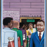 Assedic-ANPE, 1982, Chéri Samba © Musée national de l'histoire et des cultures de l'immigration 