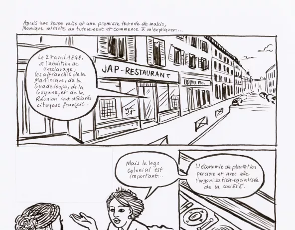 Planches originales du roman graphique Peyi An Nou