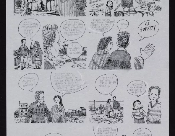 Planche de la bande dessinée Demain, demain. Nanterre Bidonville de la folie