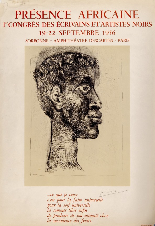 Affiche Présence africaine, 1er congrès des artistes et écrivains noirs