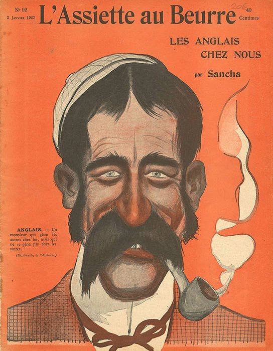 "Les Anglais chez nous", caricature parue dans le journal L’Assiette au beurre, janvier 1903