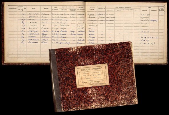 Registre de l’hôtel « La Fayette », 104 rue de Charenton à Paris, 1957-1961 © Musée national de l’histoire et des cultures de l’immigration