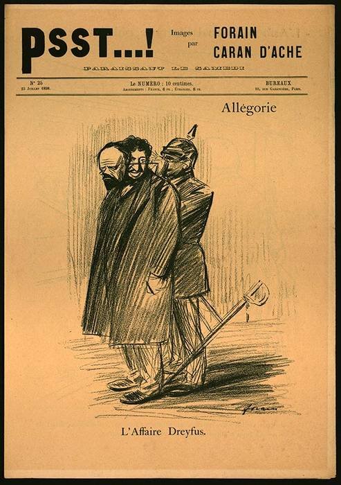 « L’affaire Dreyfus », Psst… !, 23 juillet 1898 © Musée national de l'histoire et des cultures de l'immigration