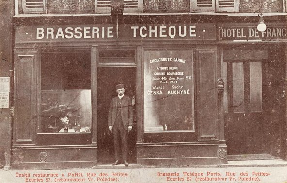 Brasserie tchèque, 57 rue des petites écuries à Paris. Carte postale