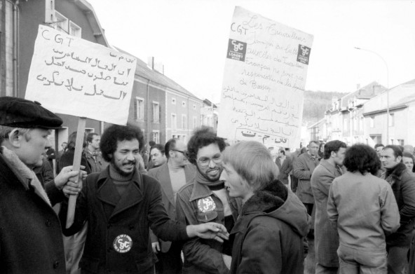 Manifestation contre la liquidation de la sidérurgie lorraine dans le bassin de Longwy, 21 et 22 février 1979