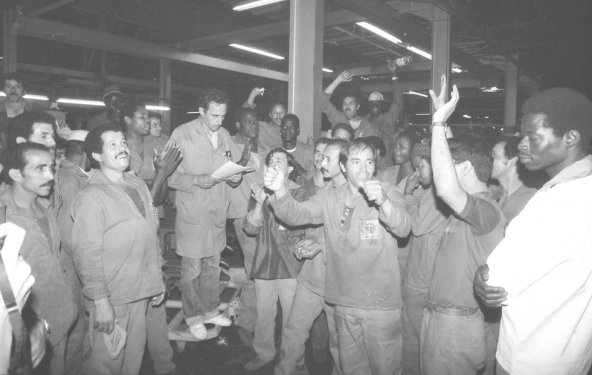 Grève contre les licenciements à l’usine Simca de Poissy, juillet 1983 