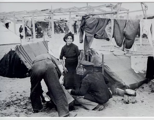 Réfugiés espagnols, Robert Capa