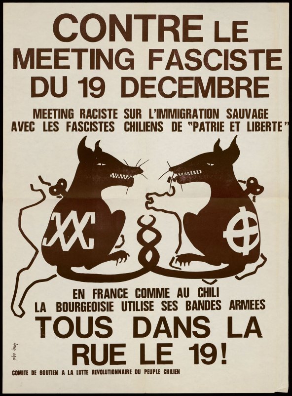 Affiche contre le meeting fasciste