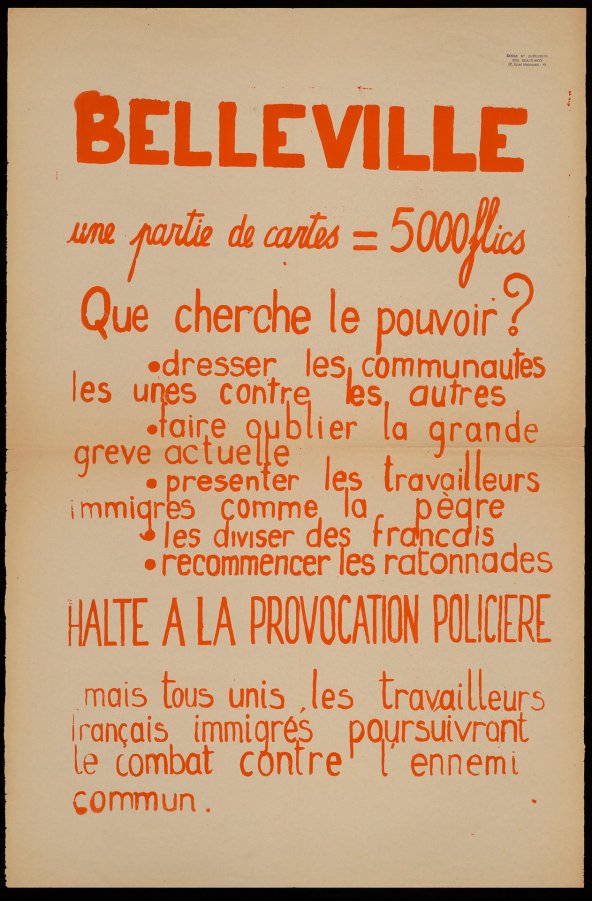 Affiche Belleville