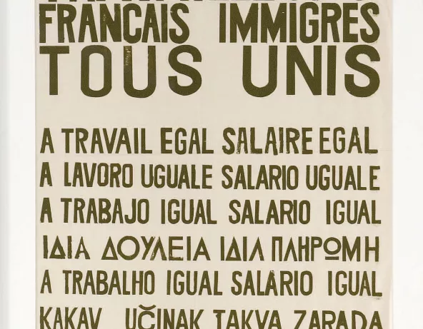 Affiche travailleurs tous unis