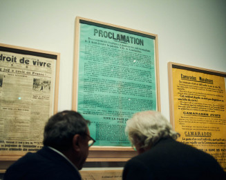 Salle de l'exposition Juifs et musulmans de la France coloniale à nos jours