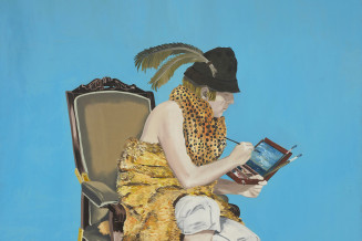 Tableau d'Eduardo Arroyo, Robinson Crusoé, 1965