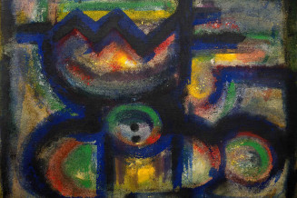 Tableau d'Ahmed Cherkaoui, Le couronnement, 1964