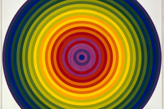 Tableau de Julio Le Parc, Cercles polychromes, 1972