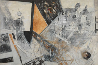 Tableau de Roberto Matta, Contra vosotros asesinos de palomas, 1950