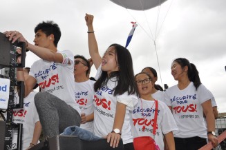 Martial Beauville, Manifestation après le meurtre de Zhang Chaolin, 4 septembre 2016, Paris, photographie