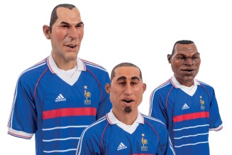 Marionnettes de Marcel Desailly, Zinedine Zidane, David Trezeguet 