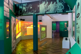 Vue des salles de l'exposition Olympisme, une histoire du monde 