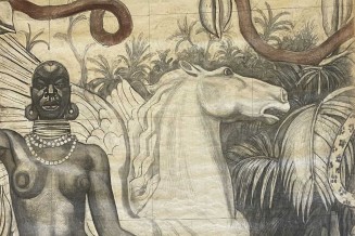 Poncif de la fresque du salon Afrique par Louis Bouquet