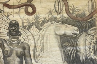 Poncif de la fresque du salon Afrique par Louis Bouquet