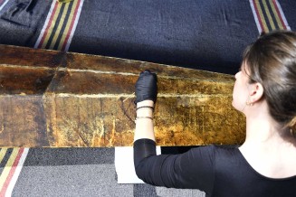 Restauration d'un kayak pour l'exposition "Migrations & climat"