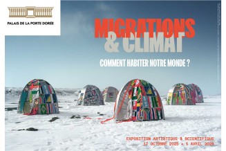 Affiche de l'exposition "Migrations & climat"