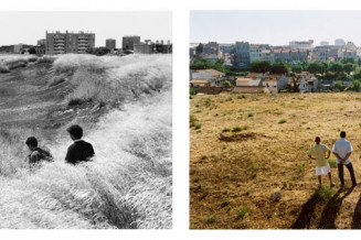 Chérif, Yahia et Hocine, « La terre rouge » . Cité Brassens. A gauche : septembre 1984 - A droite : 23 ans après, juillet 2007 © Patrick Zachmann, Magnum Photos