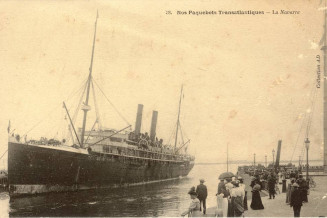 Nos Paquebots Transatlantiques. La Navarre. Carte postale non datée © Creative Commons