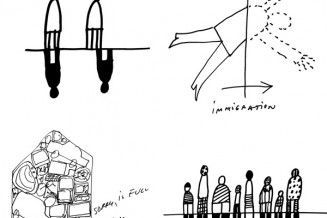 Dessins de Dan Perjovschi réalisés en 2001, 2003 et 2010.