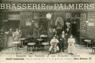 Carte postale représentant une brasserie