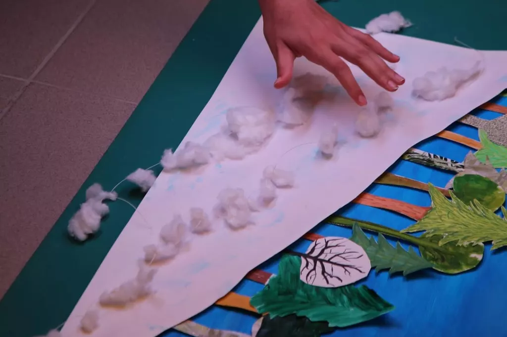 Visuel atelier cinéma d'animation, collages