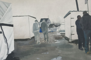 Peinture : La Lande, 13 décembre 2015 de Pascale Consigny