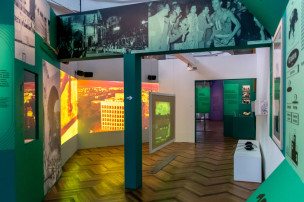 Vue des salles de l'exposition Olympisme, une histoire du monde 
