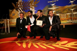 Acteurs du film Indigènes lors du 59ème festival de Cannes, cérémonie de clôture, 2006 