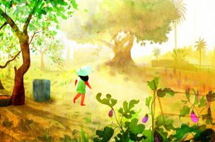 Un exilé (dits Pieds noirs), passionné par le jardinage, dans le jardin