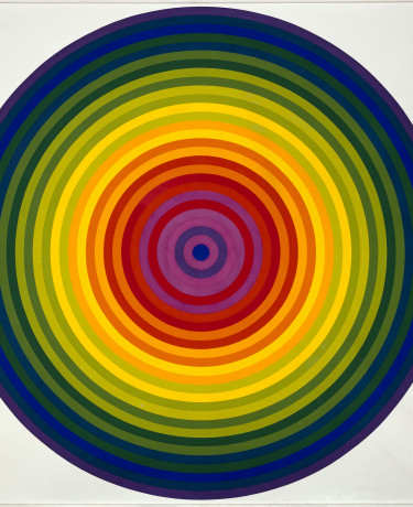 Tableau de Julio Le Parc, Cercles polychromes, 1972