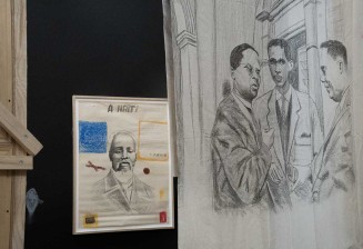 Photo de l'installation de "Home to Home" de Hamedine Kane