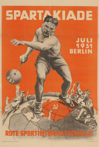 Seconde Spartakiade (Berlin, 1931), affiche signée Alex et diffusée par la Rote Sportinternationale, 1930. 