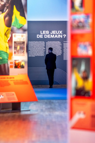 Vue des salles de l'exposition "Olympisme, une histoire du monde"