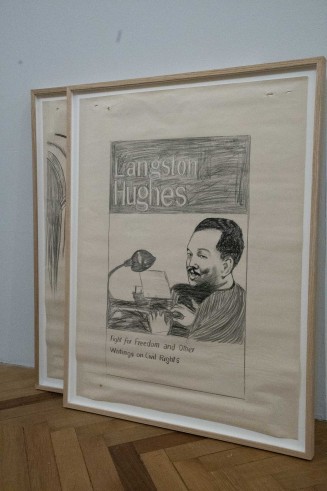 Zoom de l'installation de Home to Home, Hamedine Kane 