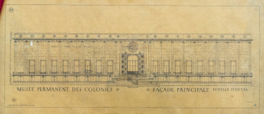 5 août 1927, façade principale du Palais de la Porte Dorée, par Albert Laprade