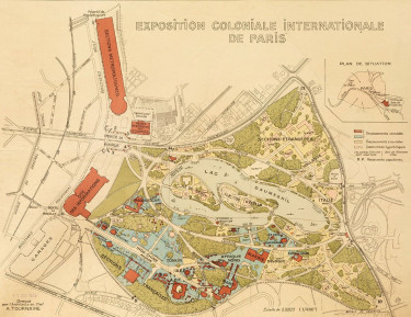 Plan de l’Exposition coloniale internationale par Albert Tournaire, 15 décembre 1928